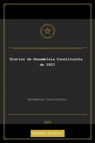 Diários da Assembleia Constituinte de 1823