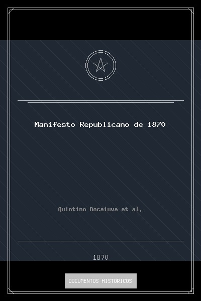 Manifesto Republicano de 1870